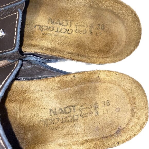 Naot Ashley Slide Sandal Metallic Bronze Rhinestones Size EU 38 US 7 - Picture 3 of 4